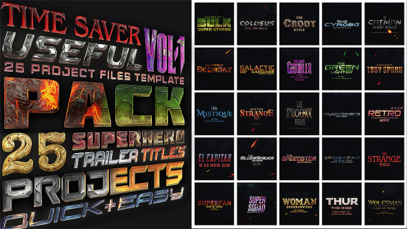 marvel after effects project download